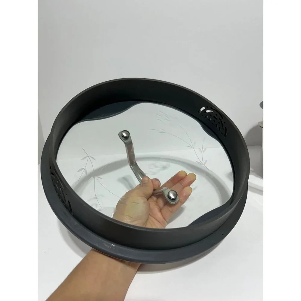 Princess House 5 Qt Stainless Steel Saucepan With Glass Lid & Pour Spouts